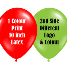 Load image into Gallery viewer, 10 Inch Logo Upload Printed Latex Balloons - 1 Ink Colour 2 Sides